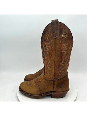 Double-H Boots UltraGel Ice Buckaro Men Size 7.5M DH5159 Brown Cowboy Boot